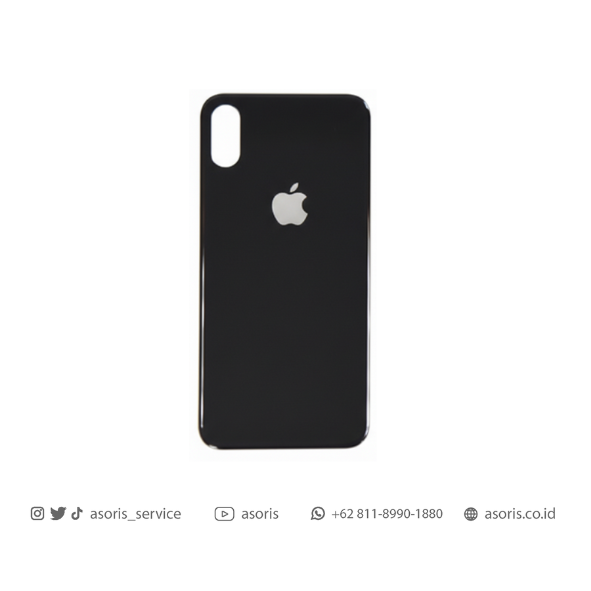 BACKGLASS IPHONE X_XS_XSMAX BLACK NEW CS iPhone XS Backglass Space Gray - Gambar 1