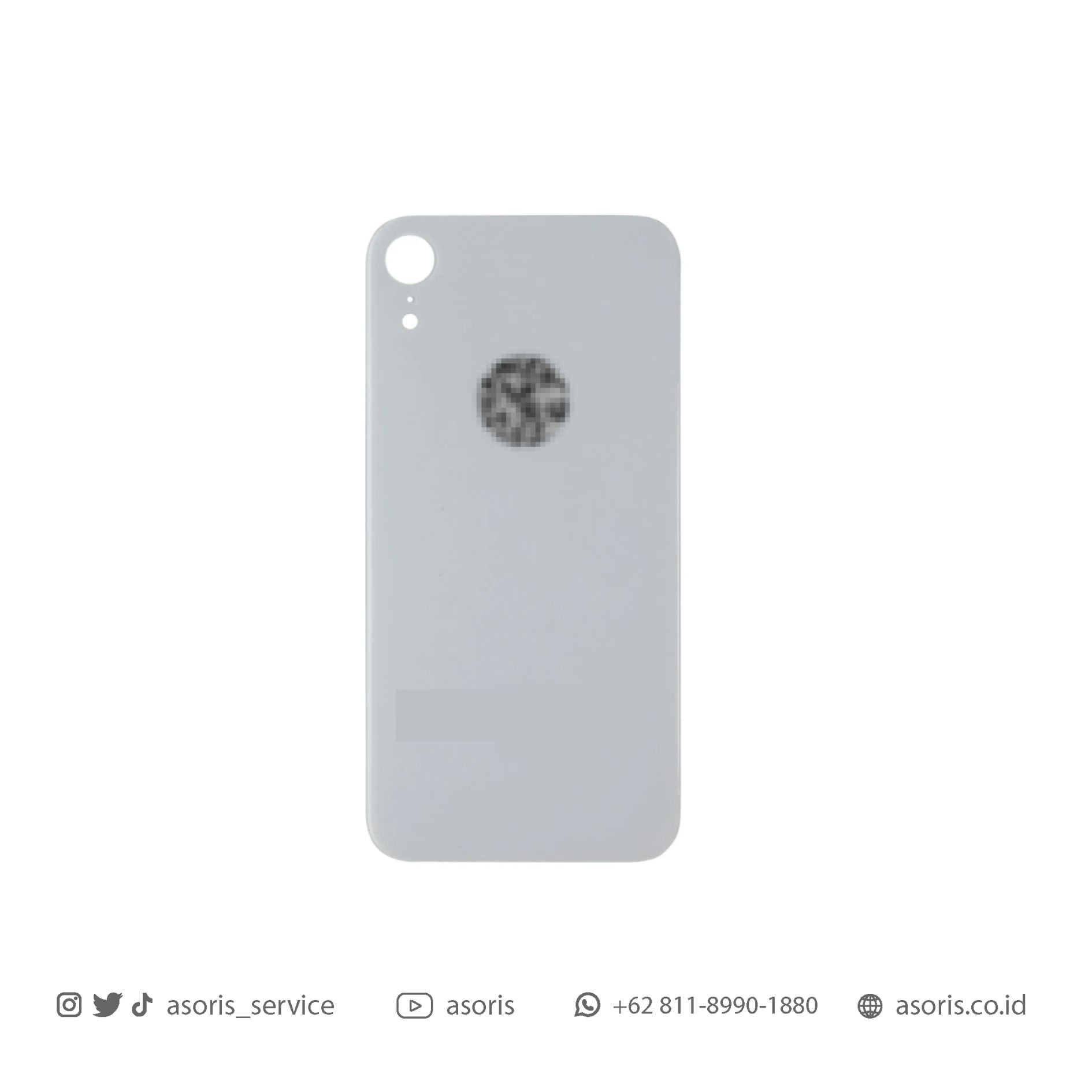 BACKGLASS IPHONE XR WHITE 1880 iPhone XR Backglass White - Gambar 1